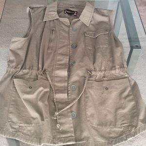 Green Army Style Vest